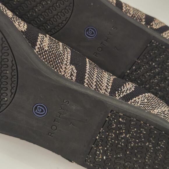 Rothy’s The Flat in Golden Shimmer Women’s Size 7 - Picture 8 of 8